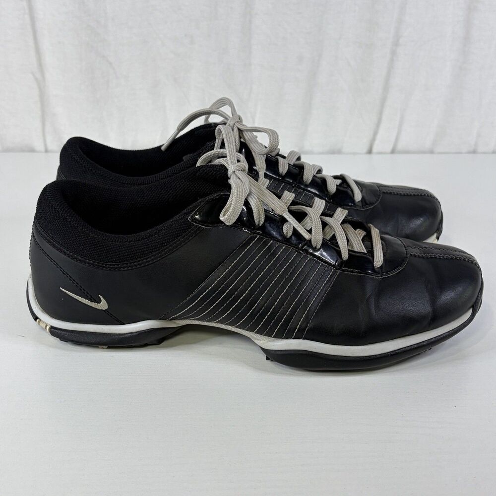 Nike Golf Shoes Womens Sz 9W Black White Air Tac Soft Spike